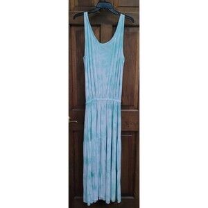 Sun Dress Women's MEDIUM Maxi Long Green Tank Beach Tie Dye
